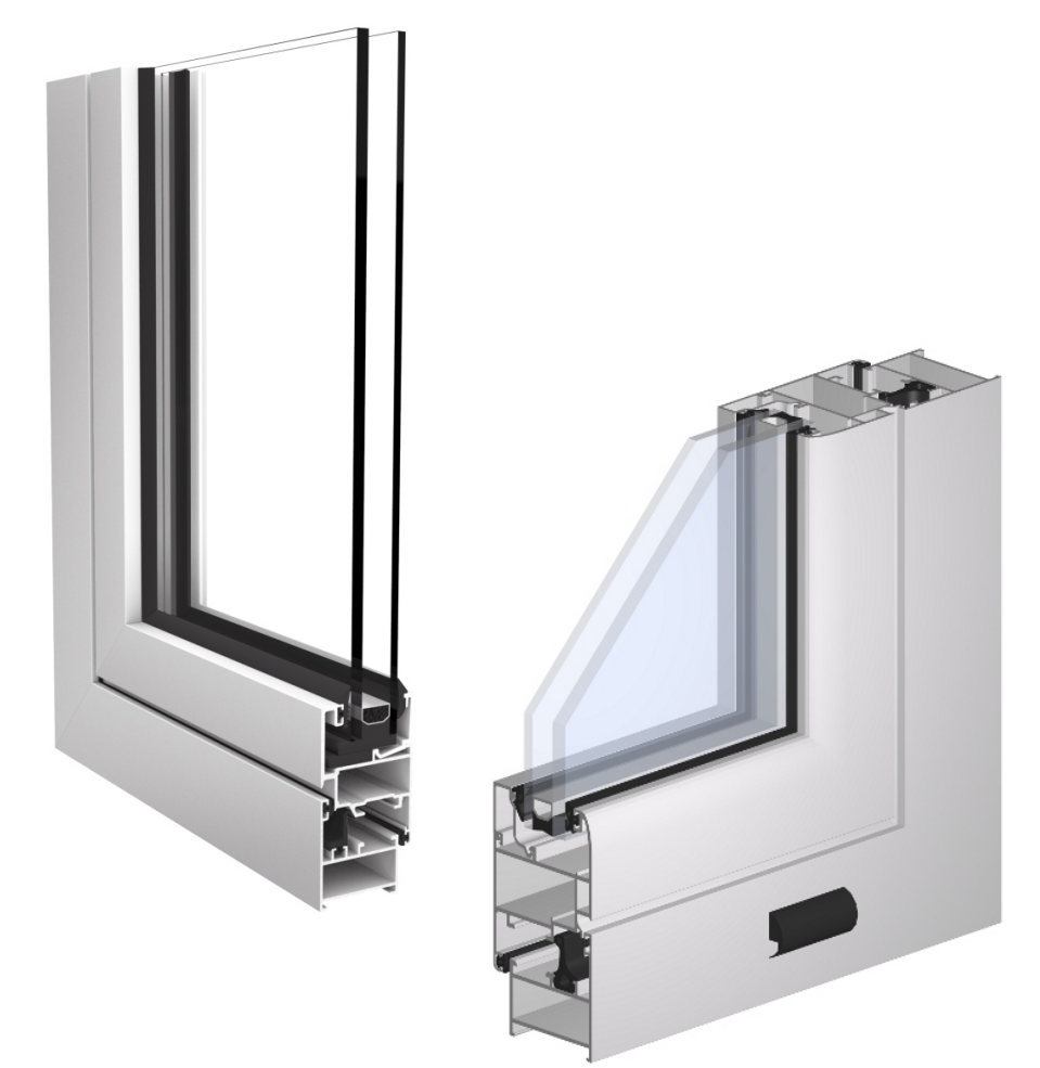 Corte técnico dos perfis SAPA BW e EASY em Alumínio